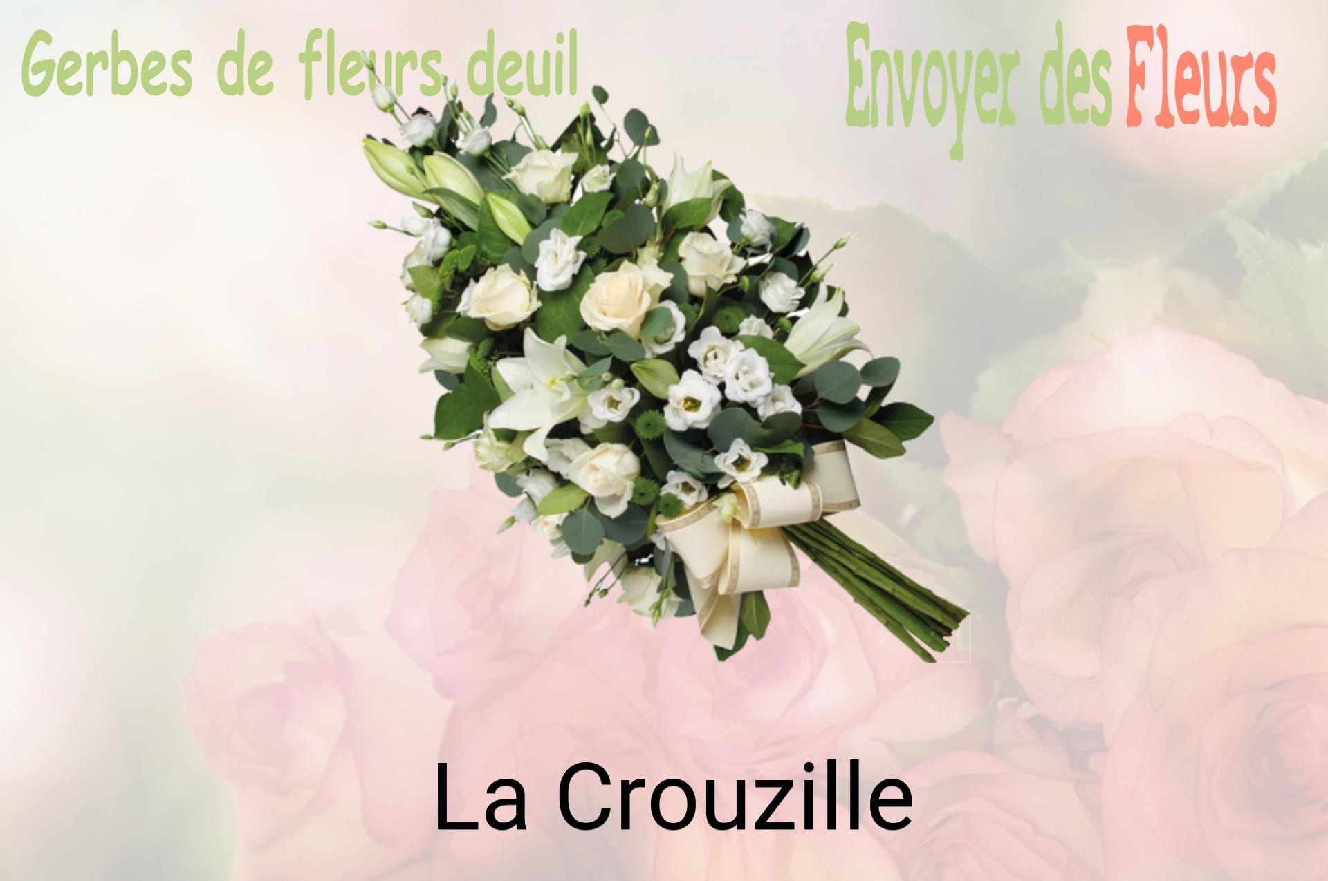 Gerbe de fleurs de deuil livrée à La Crouzille